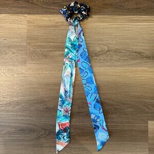 LOUIS VUITTON Be Mindful Blue Silk Scrunchie Bandeau